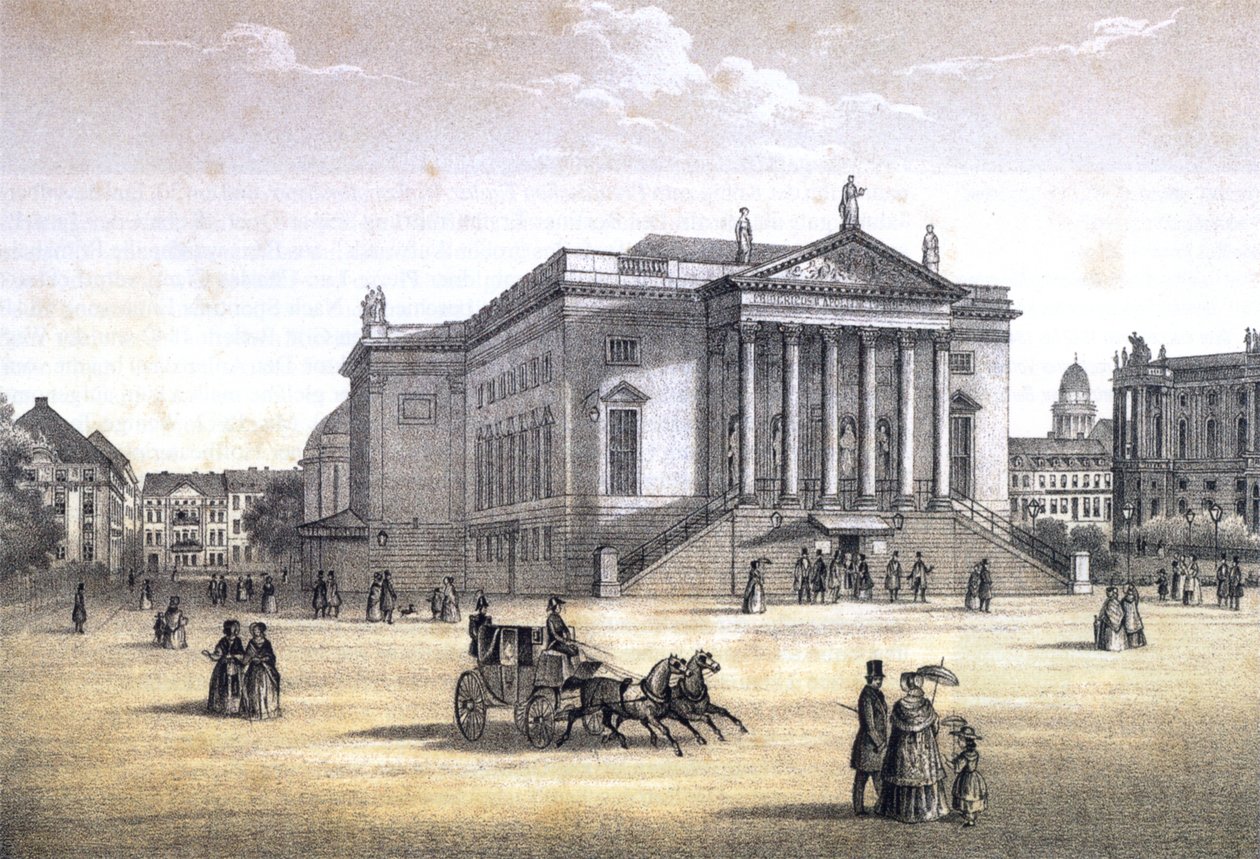 Berlin, Opera Królewska, ok. 1840 autorstwa Erich Henning