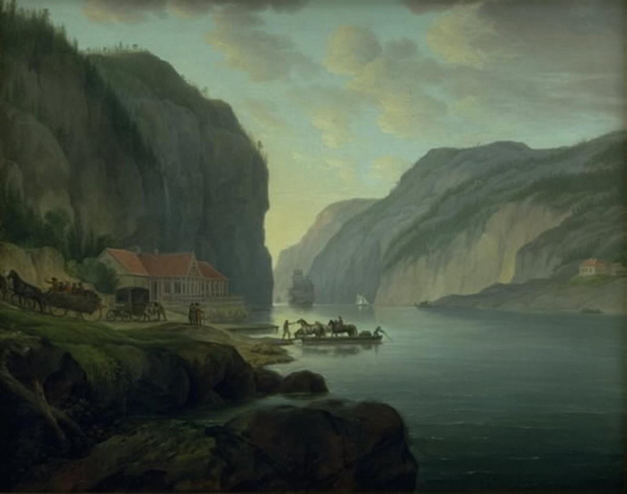 Svinesund niedaleko Frederikshald w Norwegii autorstwa Erik Pauelsen