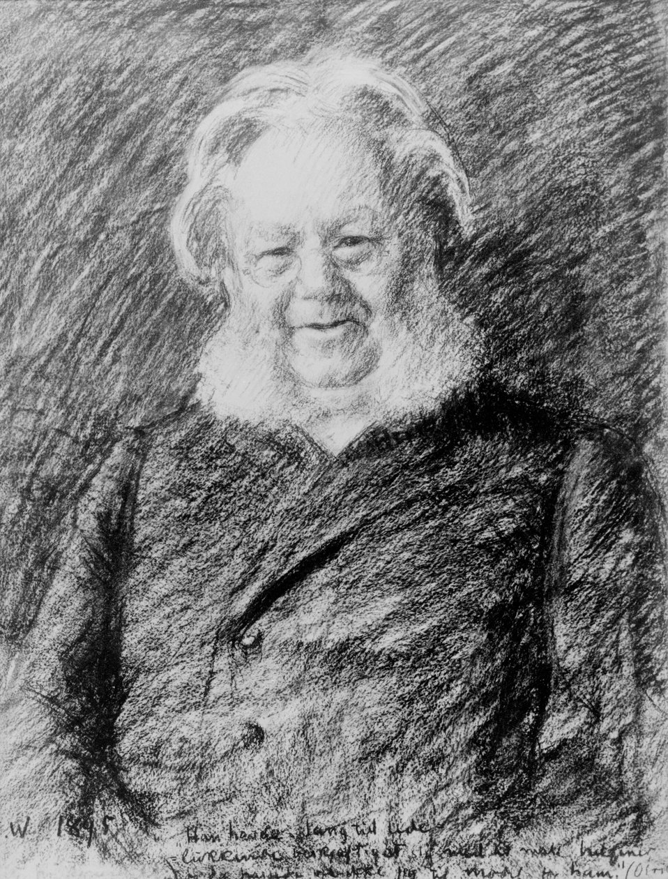 Henryka Ibsena autorstwa Erik Theodor Werenskiold
