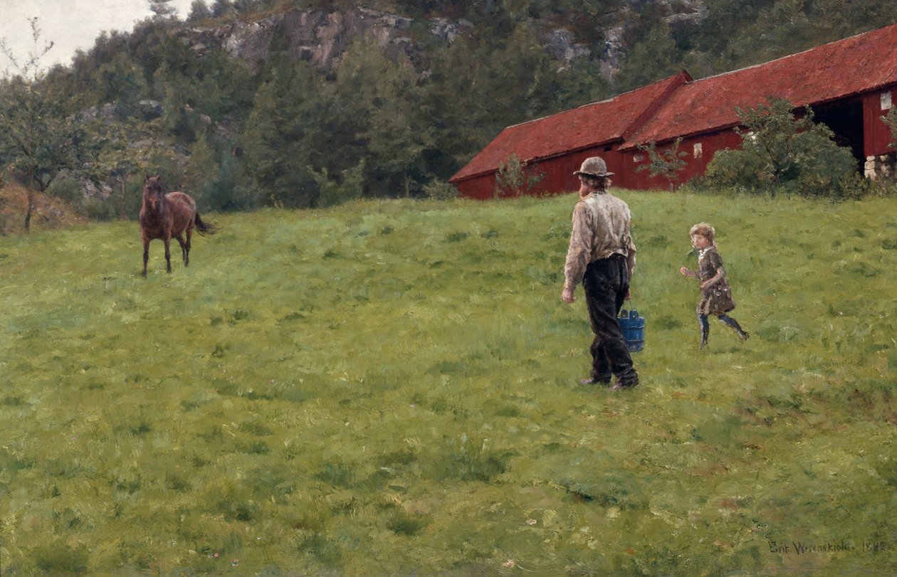 Woda do konia autorstwa Erik Theodor Werenskiold