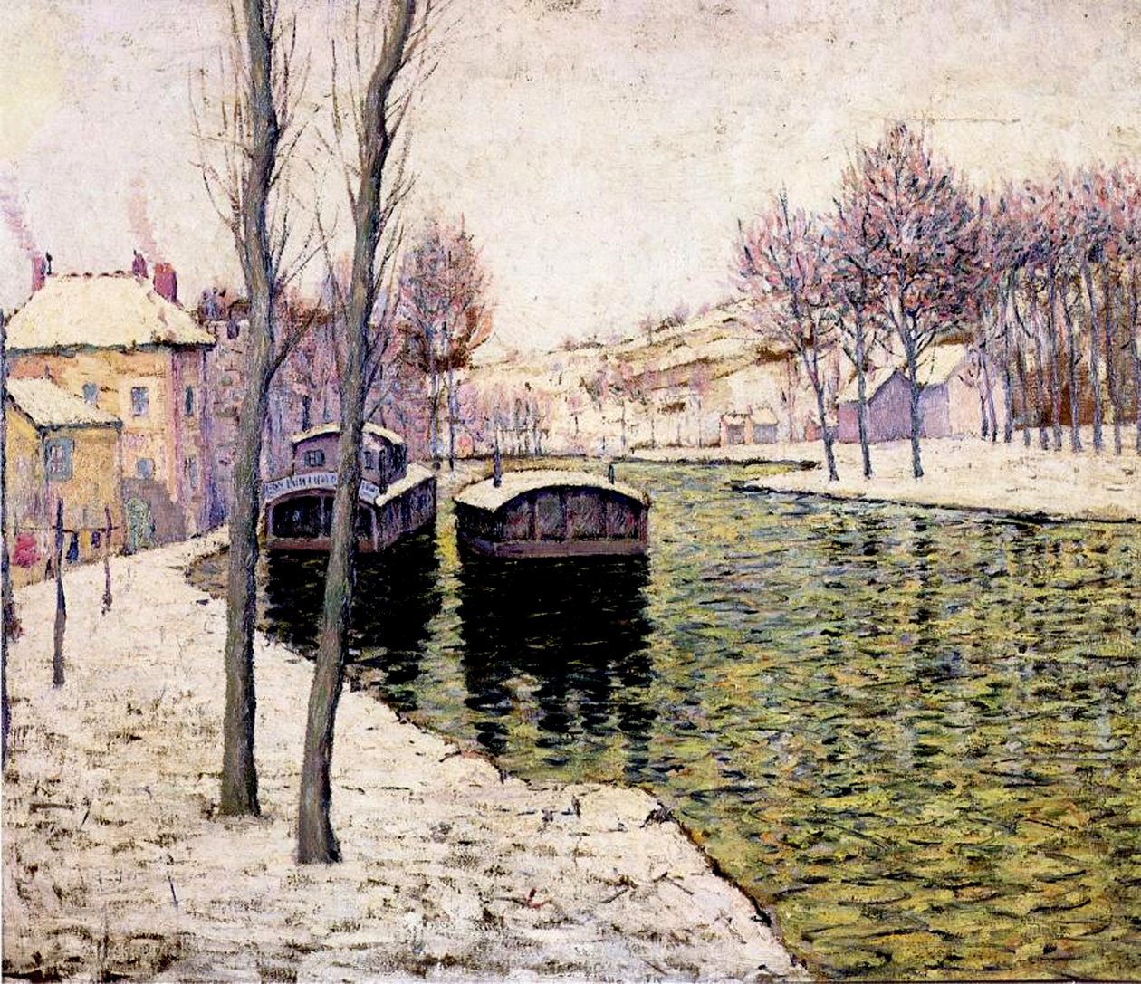 Barki na Sekwanie, 1894 autorstwa Ernest Lawson