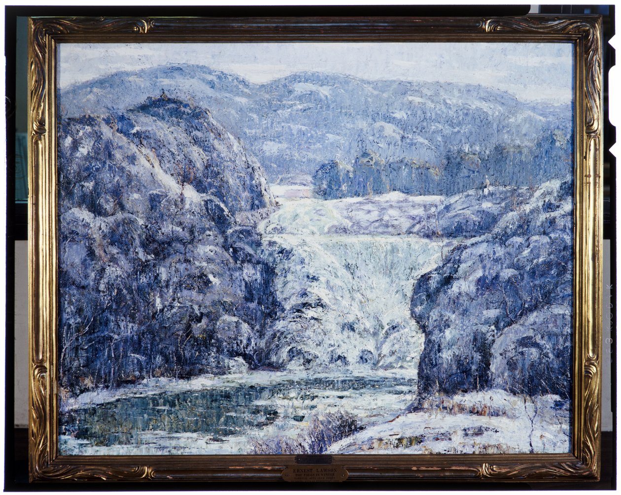 Upada zimą, ok. 1920 autorstwa Ernest Lawson