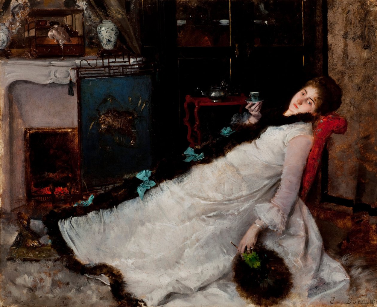 Brazylijski portugalski: Em Repouso Resting autorstwa Ernest Ange Duez