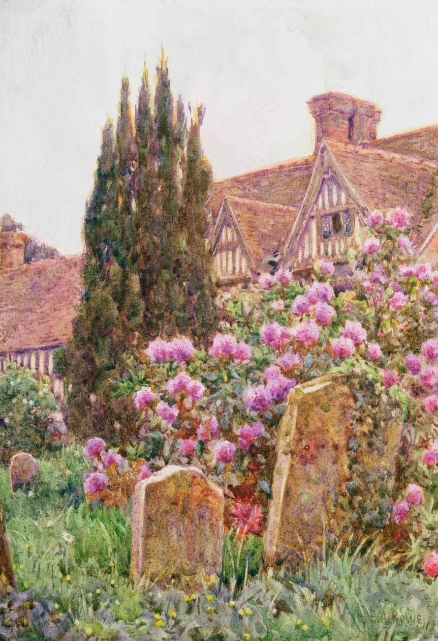 Plac Kościelny, Chiddingstone (wc) autorstwa Ernest Arthur Rowe