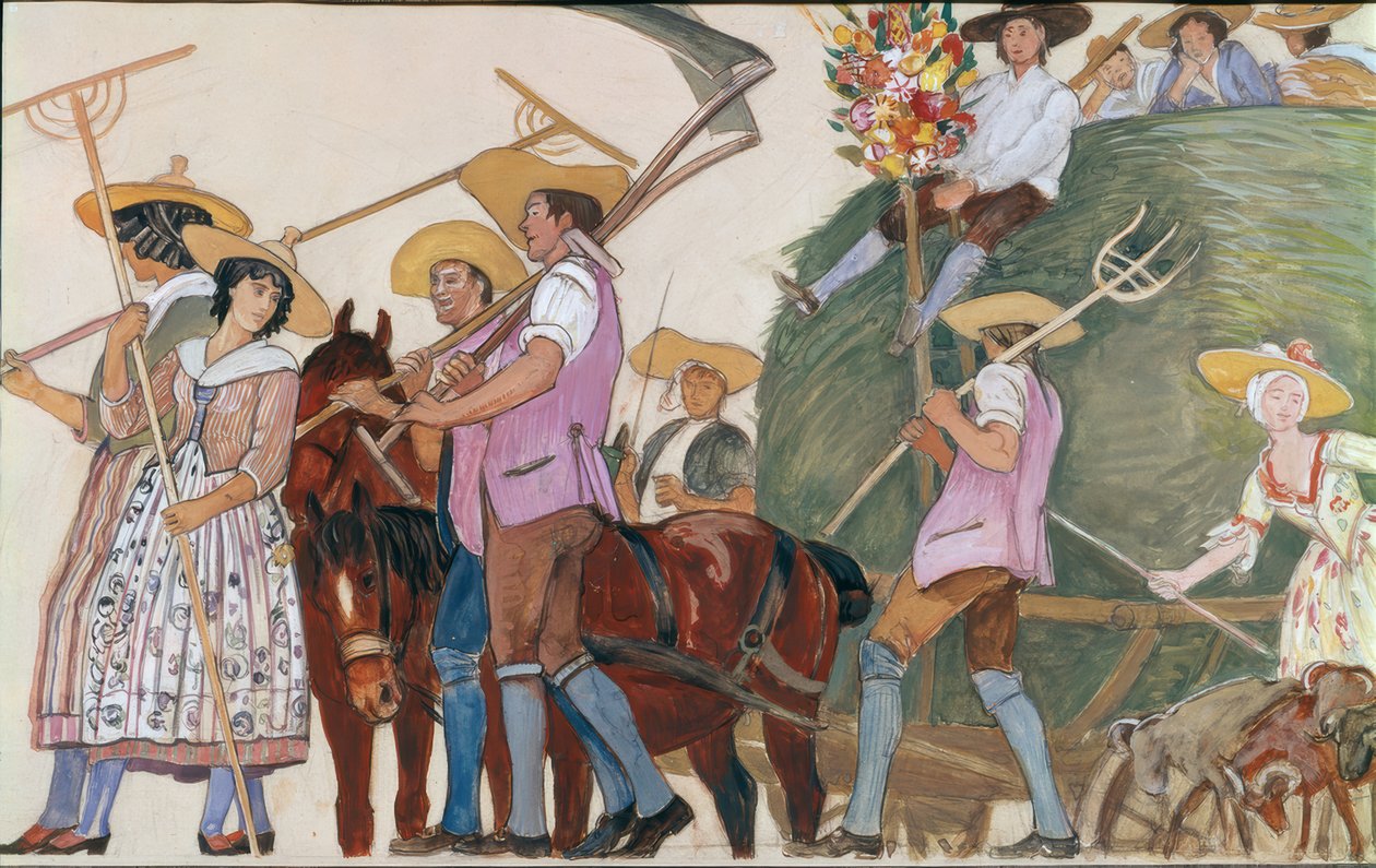 Procesja, wóz z sianem autorstwa Ernest Bieler