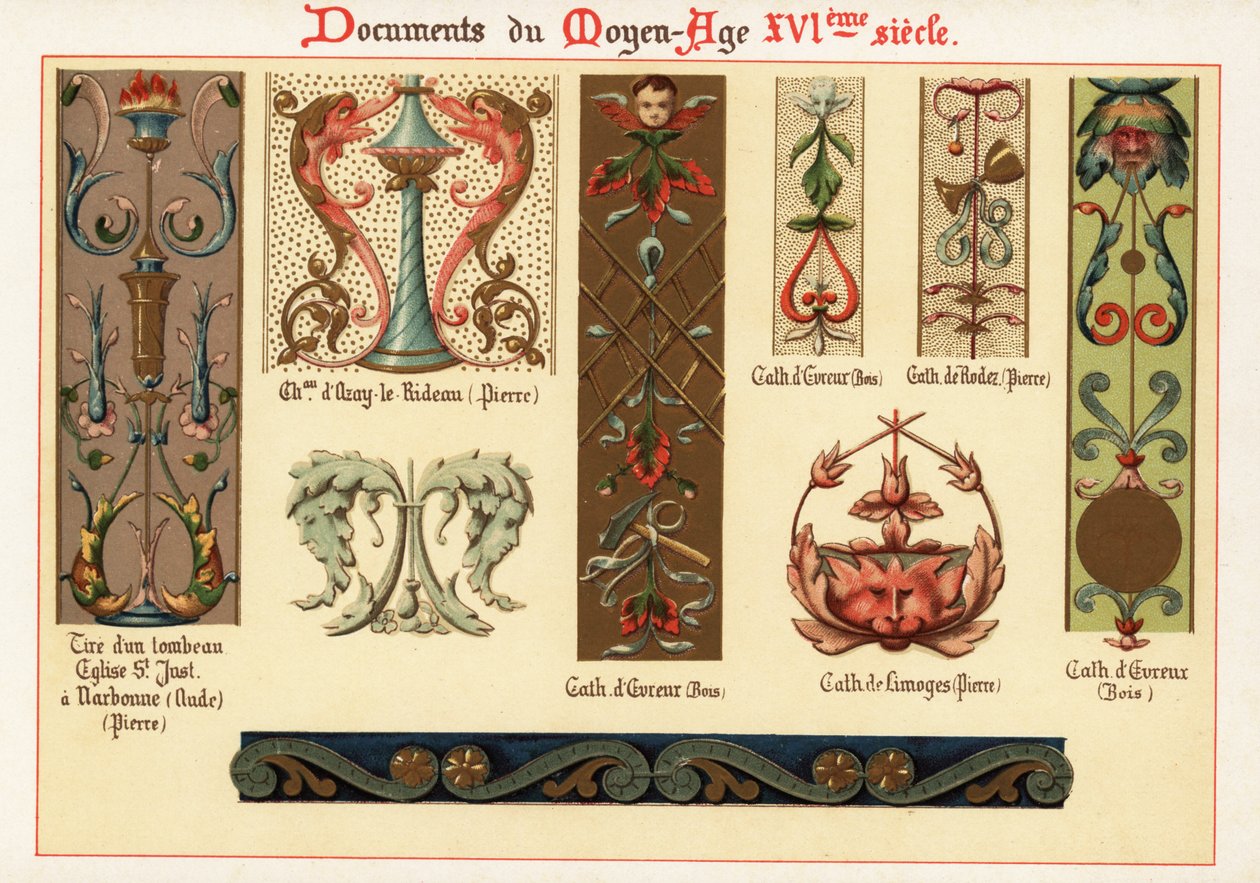 Elementy wystroju z XVI wieku. autorstwa Ernest Guillot