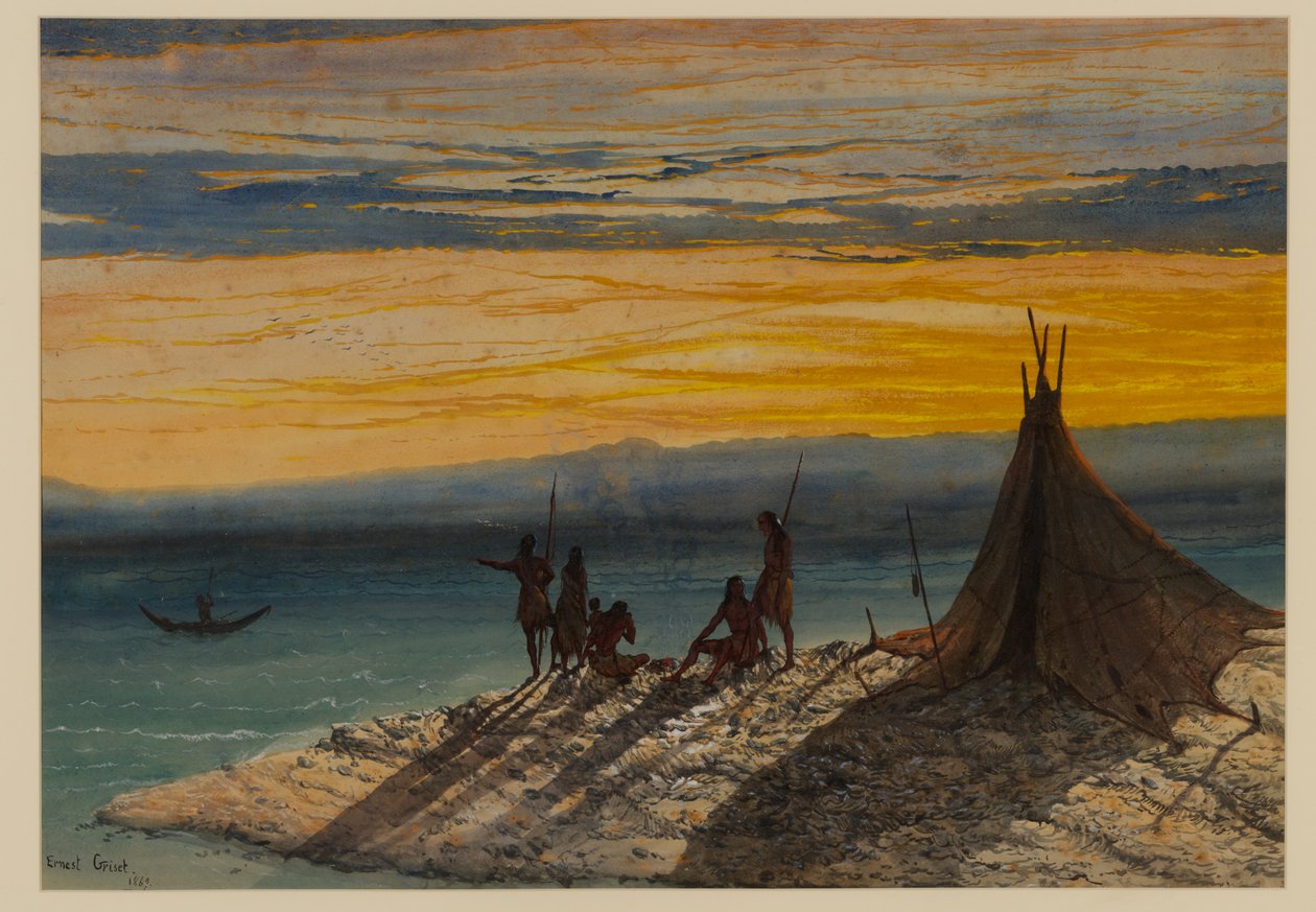 Krajobraz prehistoryczny, 1869 autorstwa Ernest Henry Griset