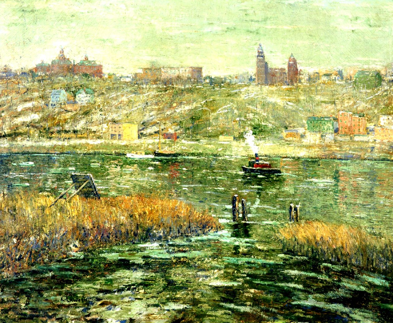 Rzeka Harlem, ok. 1913-15 autorstwa Ernest Lawson