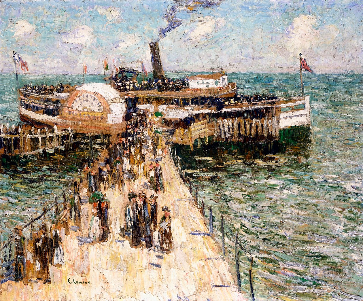 Łódź wycieczkowa autorstwa Ernest Lawson