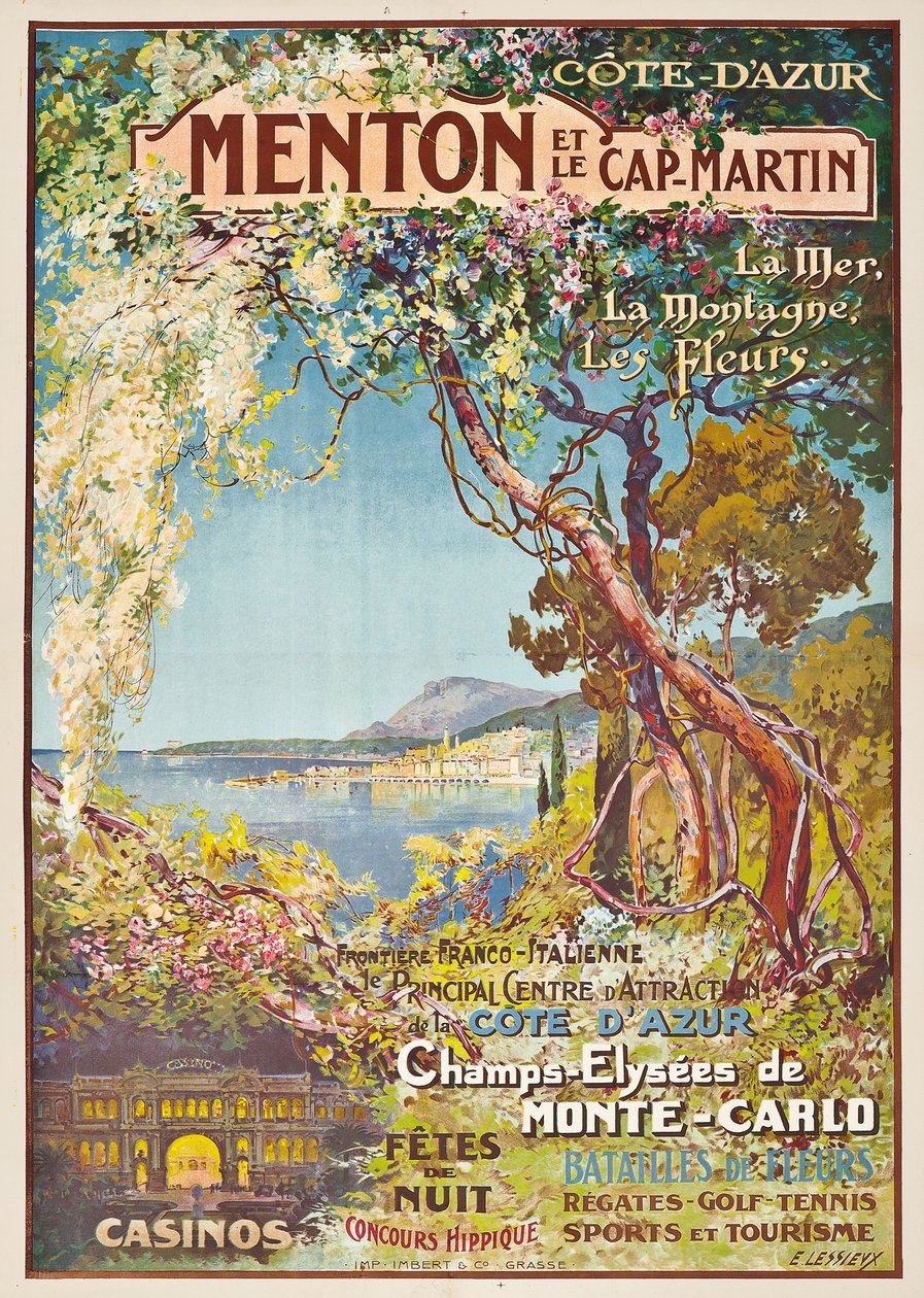 Menton i Cap-Martin, autorstwa Ernest Louis Lessieux