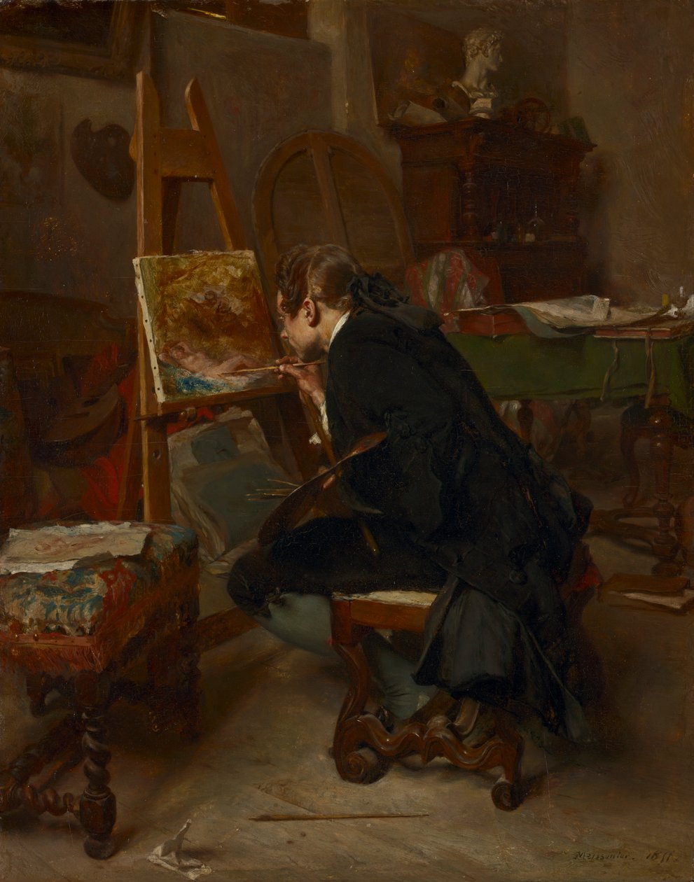 Malarz, 1855. autorstwa Jean Louis Ernest Meissonier