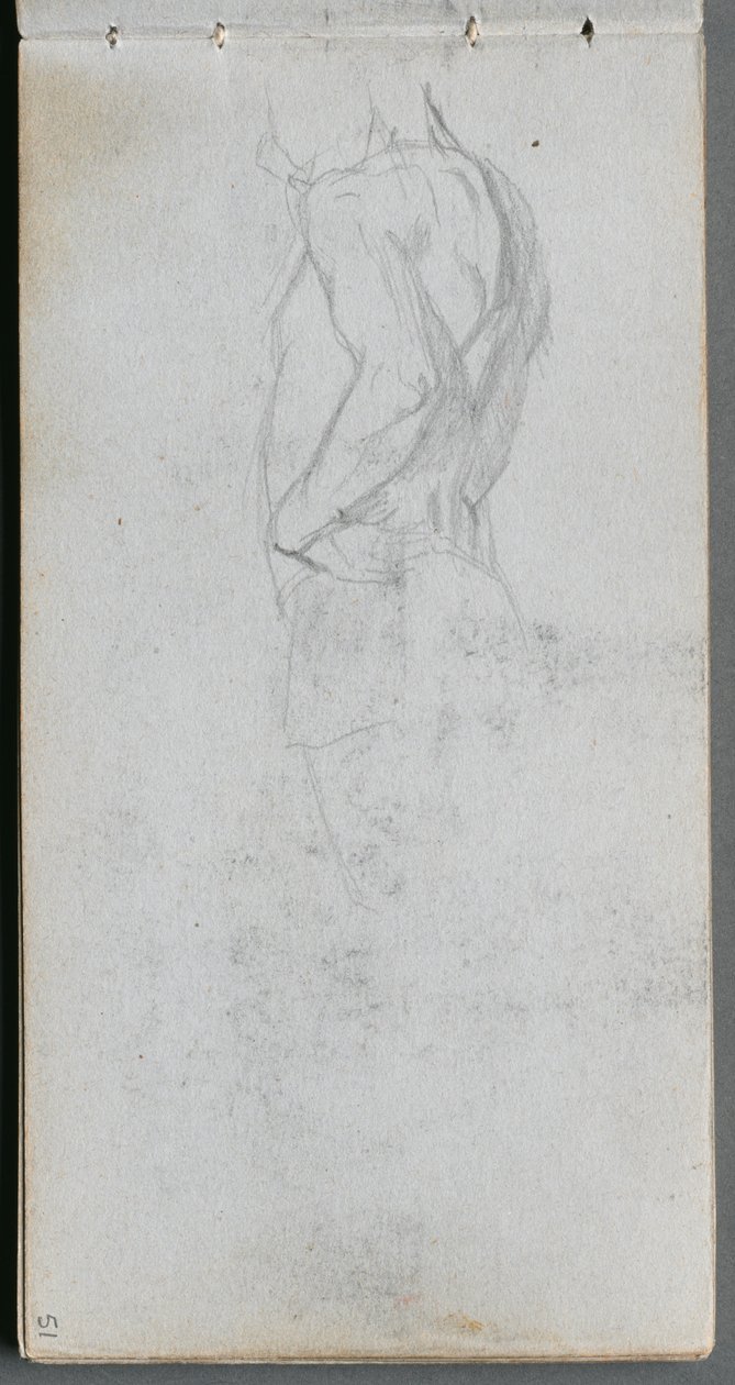 Szkicownik, strona 51: Studium postaci. autorstwa Jean Louis Ernest Meissonier