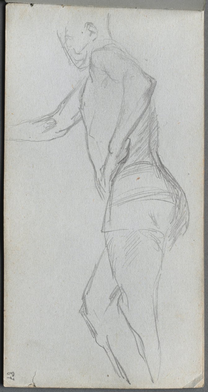Szkicownik, strona 87: Studium postaci. autorstwa Jean Louis Ernest Meissonier