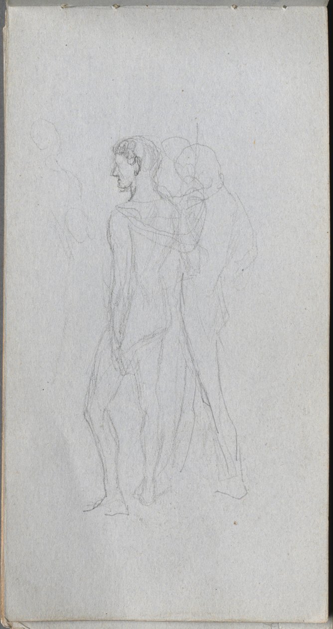 Szkicownik, s. 92: Dwa akty. autorstwa Jean Louis Ernest Meissonier