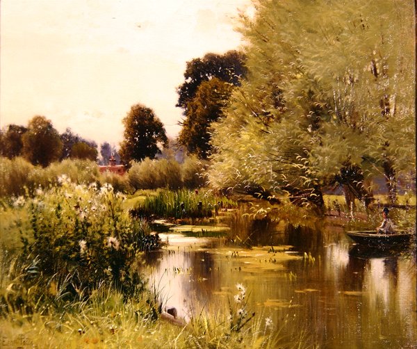 Na Pang, ok. 1900 (olej na płótnie) autorstwa Ernest Parton