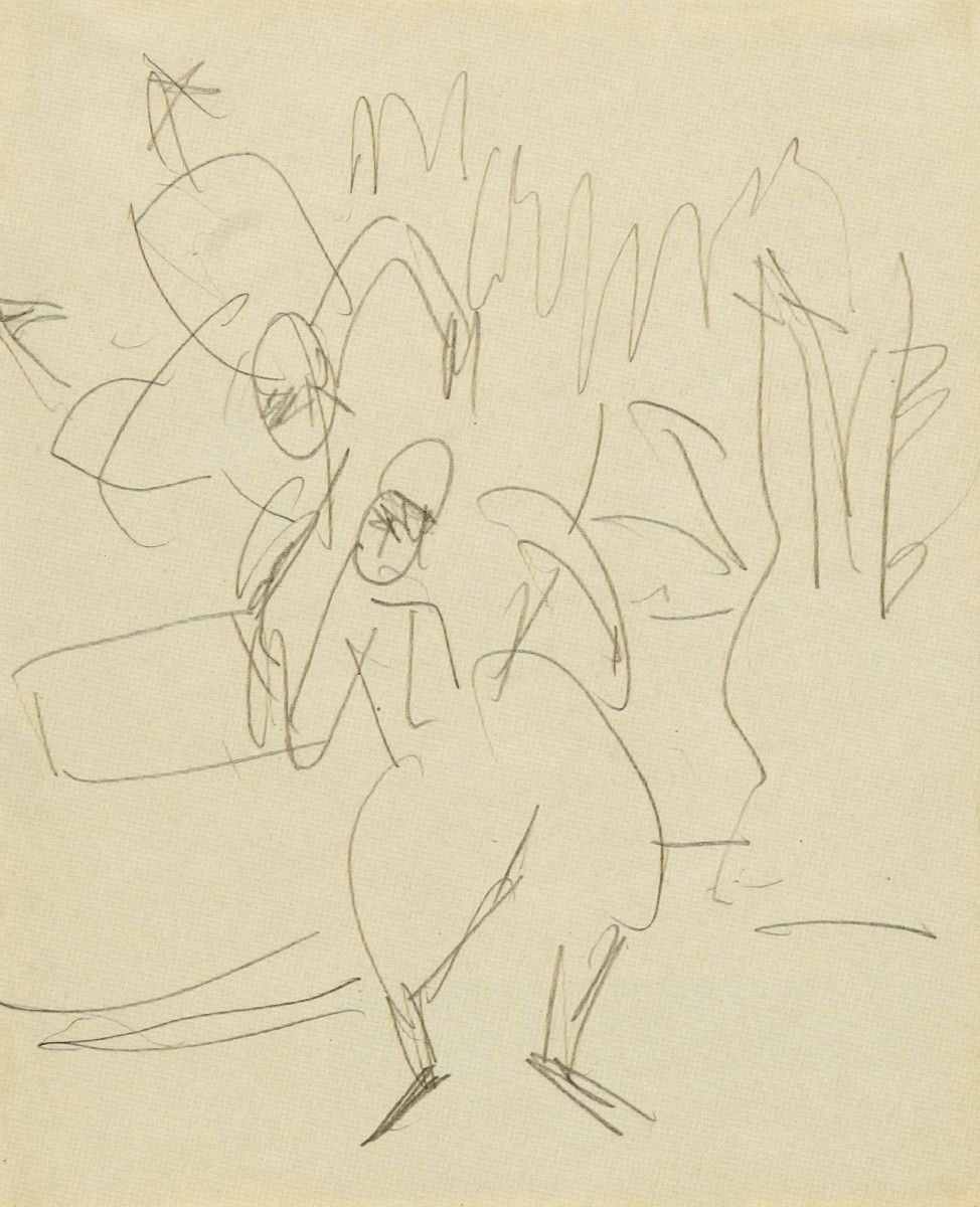 Akrobaci w ruchu autorstwa Ernst Ludwig Kirchner
