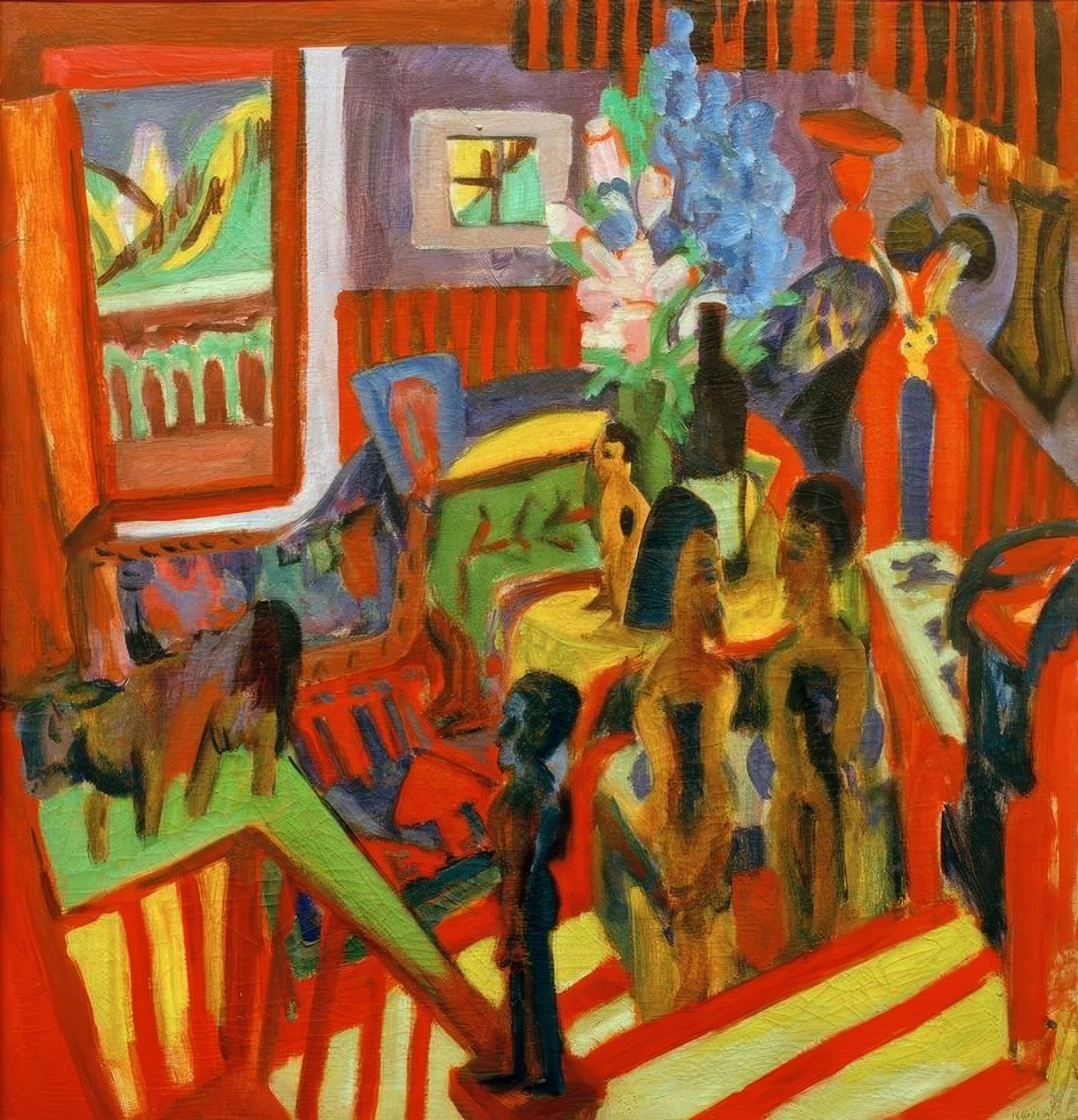 Ateliereckie autorstwa Ernst Ludwig Kirchner