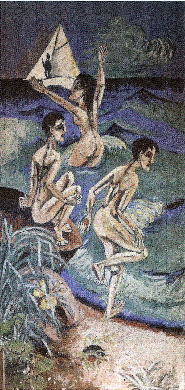 Sceny kąpielowe na Fehmarn autorstwa Ernst Ludwig Kirchner