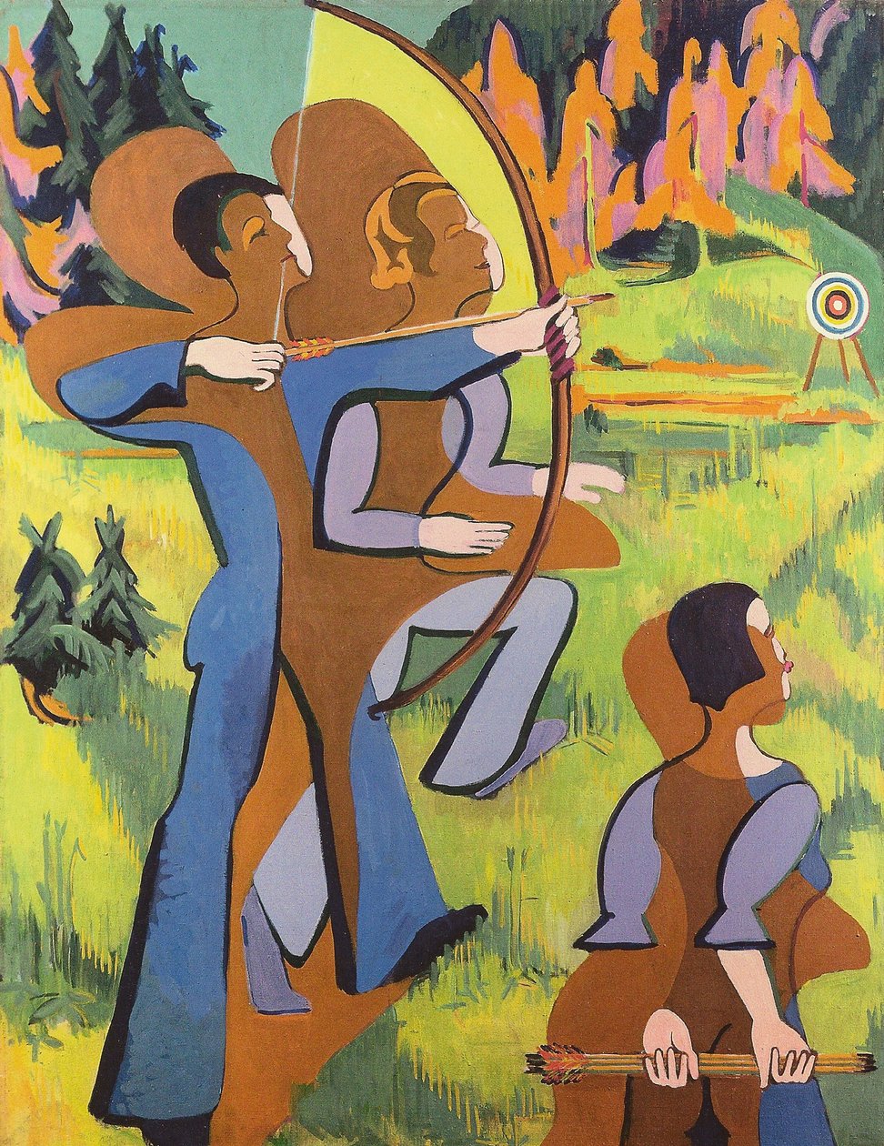 Łucznicy autorstwa Ernst Ludwig Kirchner