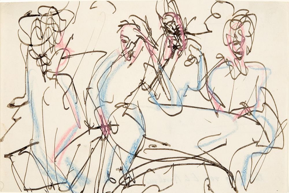 Scena burdelu autorstwa Ernst Ludwig Kirchner