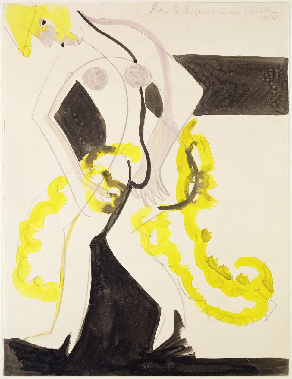 Tancerka z żółtą chustą autorstwa Ernst Ludwig Kirchner