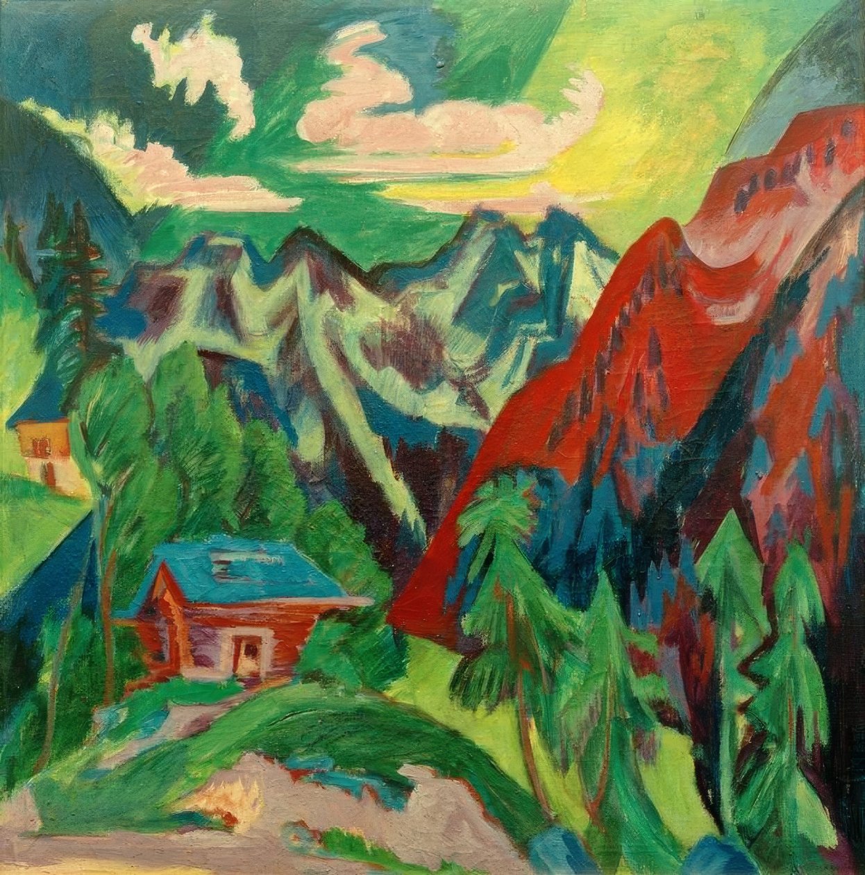 Góry Klosters autorstwa Ernst Ludwig Kirchner