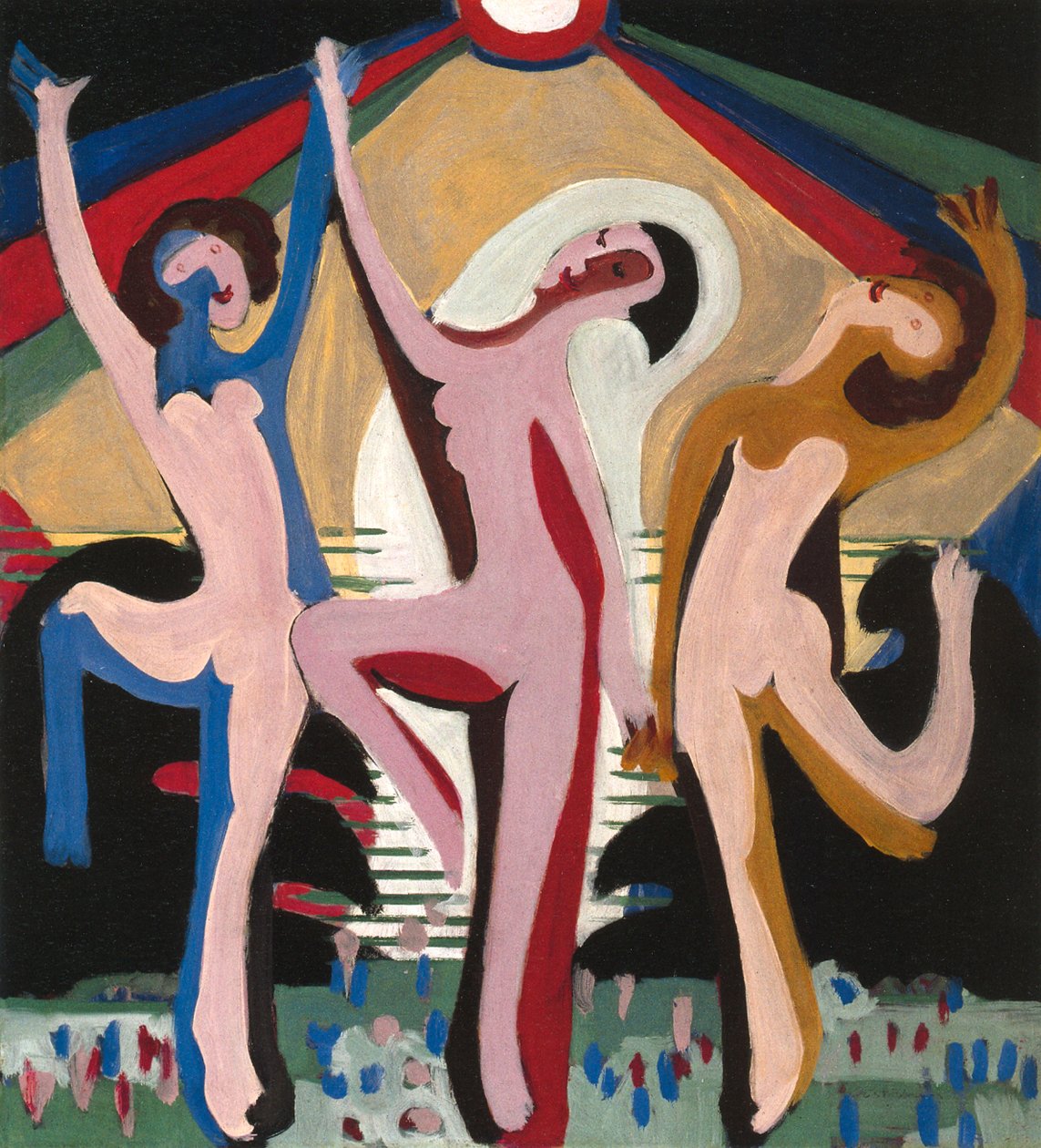 Kolorowy taniec autorstwa Ernst Ludwig Kirchner