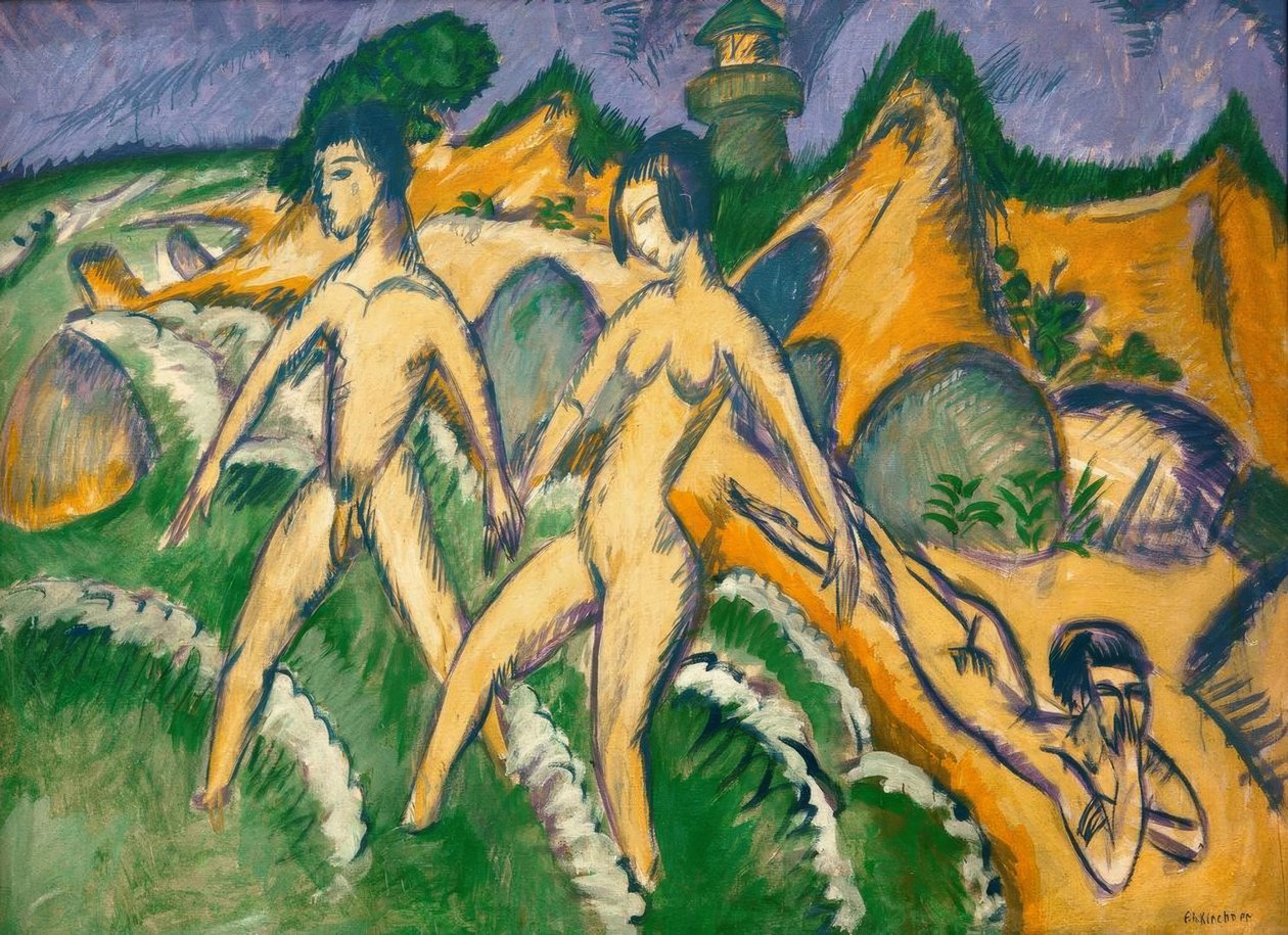 Wchodząc do morza autorstwa Ernst Ludwig Kirchner