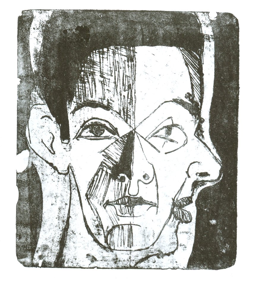 Studium głowy autorstwa Ernst Ludwig Kirchner