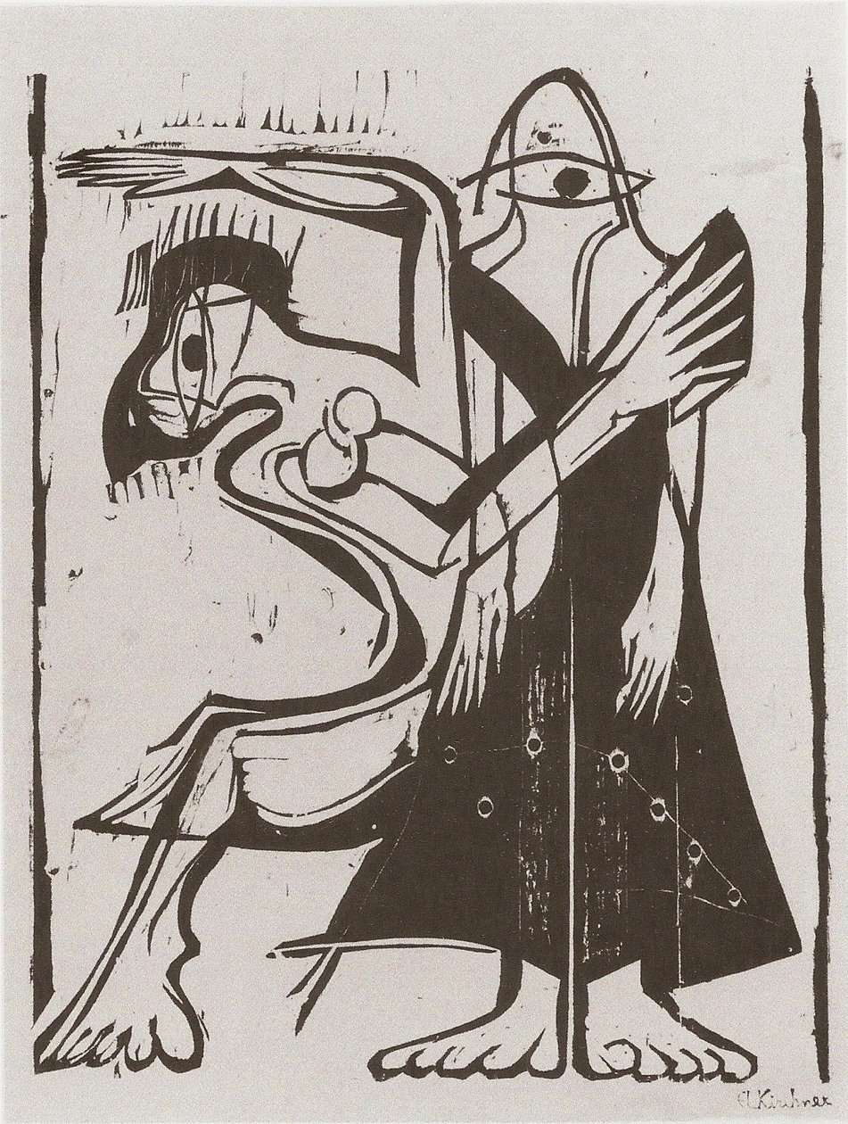 Maska taniec autorstwa Ernst Ludwig Kirchner