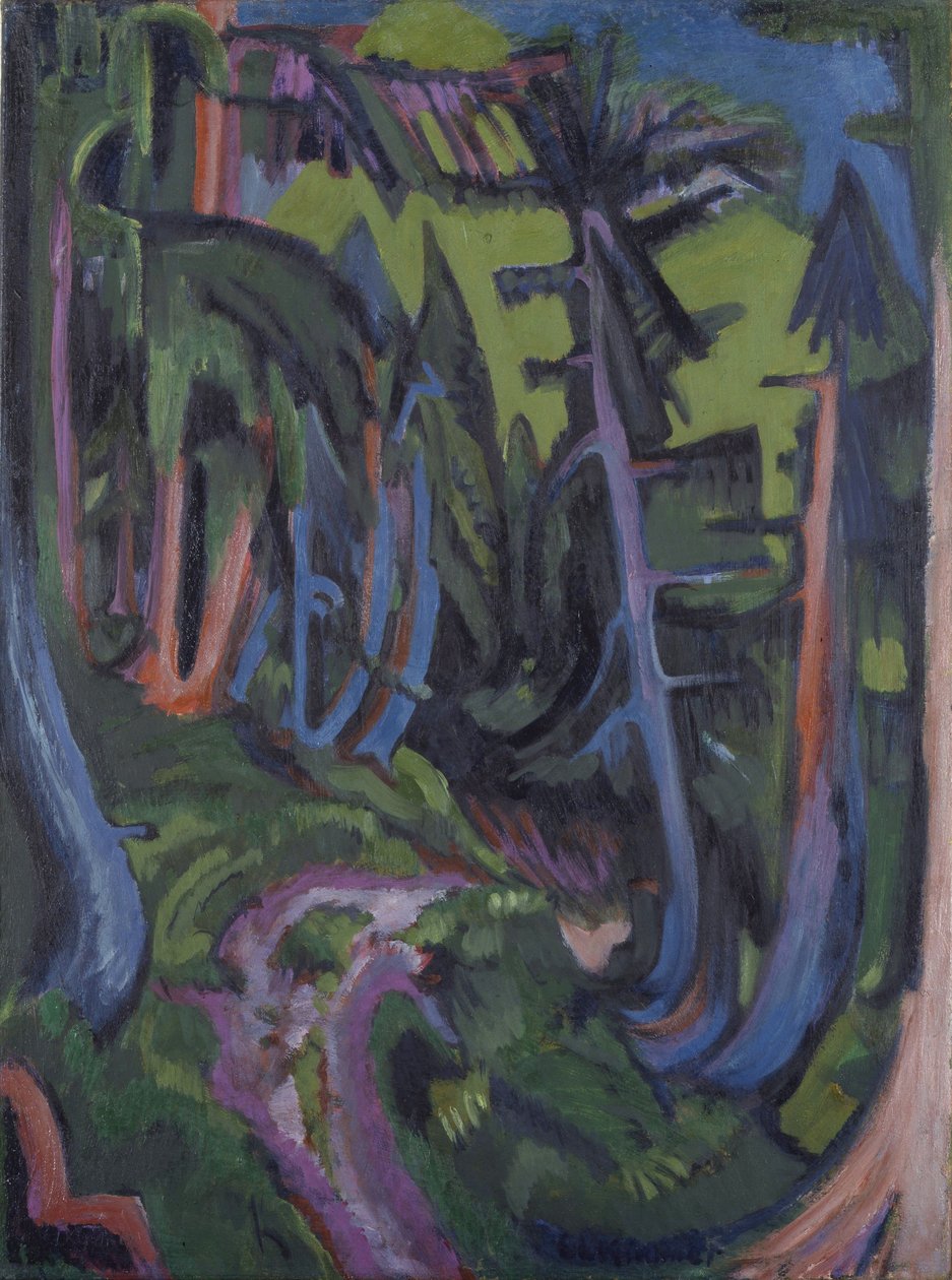 Ścieżka górskiego lasu autorstwa Ernst Ludwig Kirchner