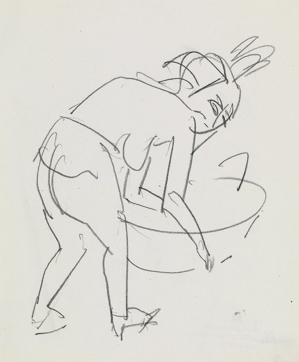 Kobieta się myje autorstwa Ernst Ludwig Kirchner