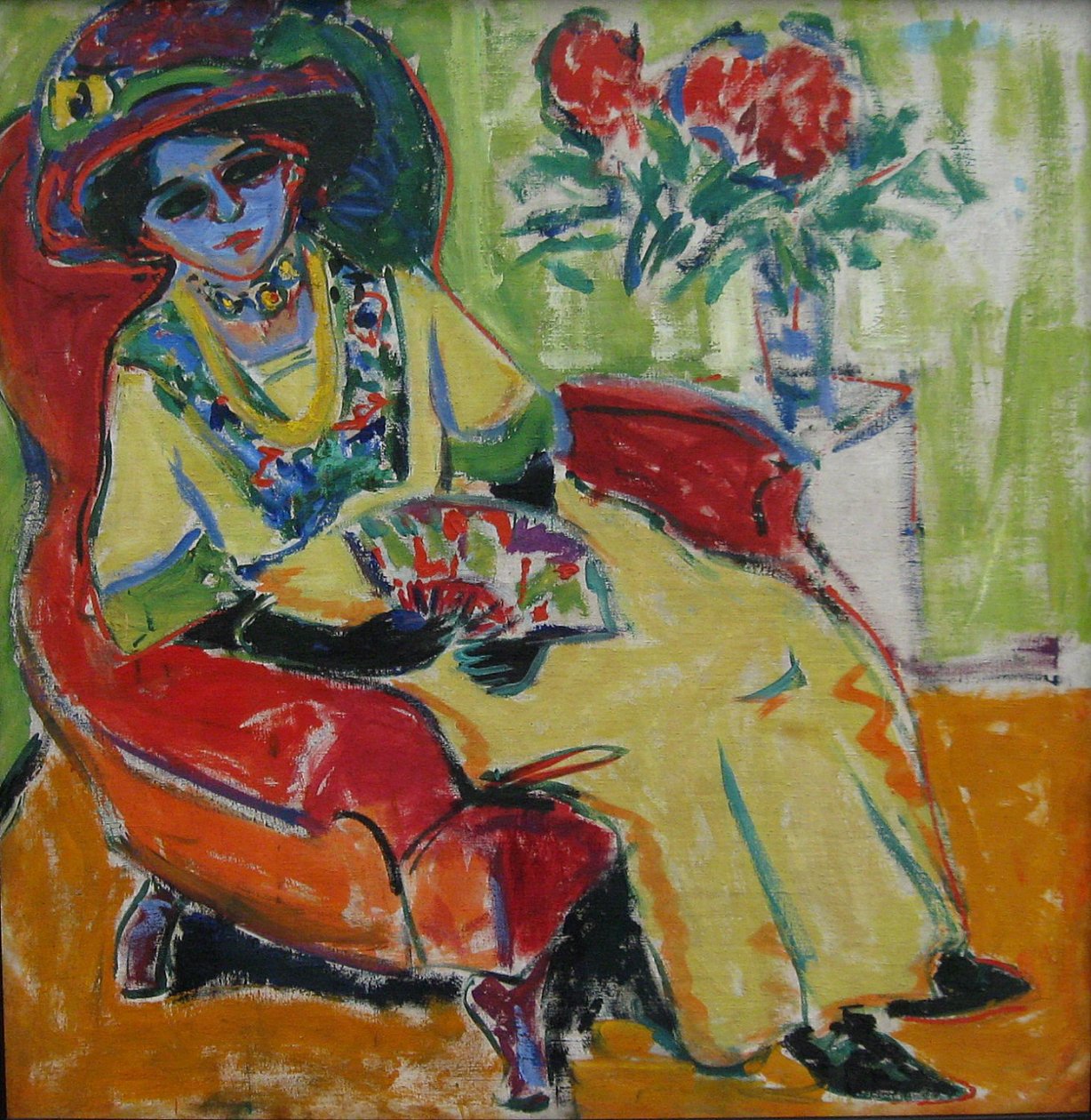 Siedząca pani autorstwa Ernst Ludwig Kirchner