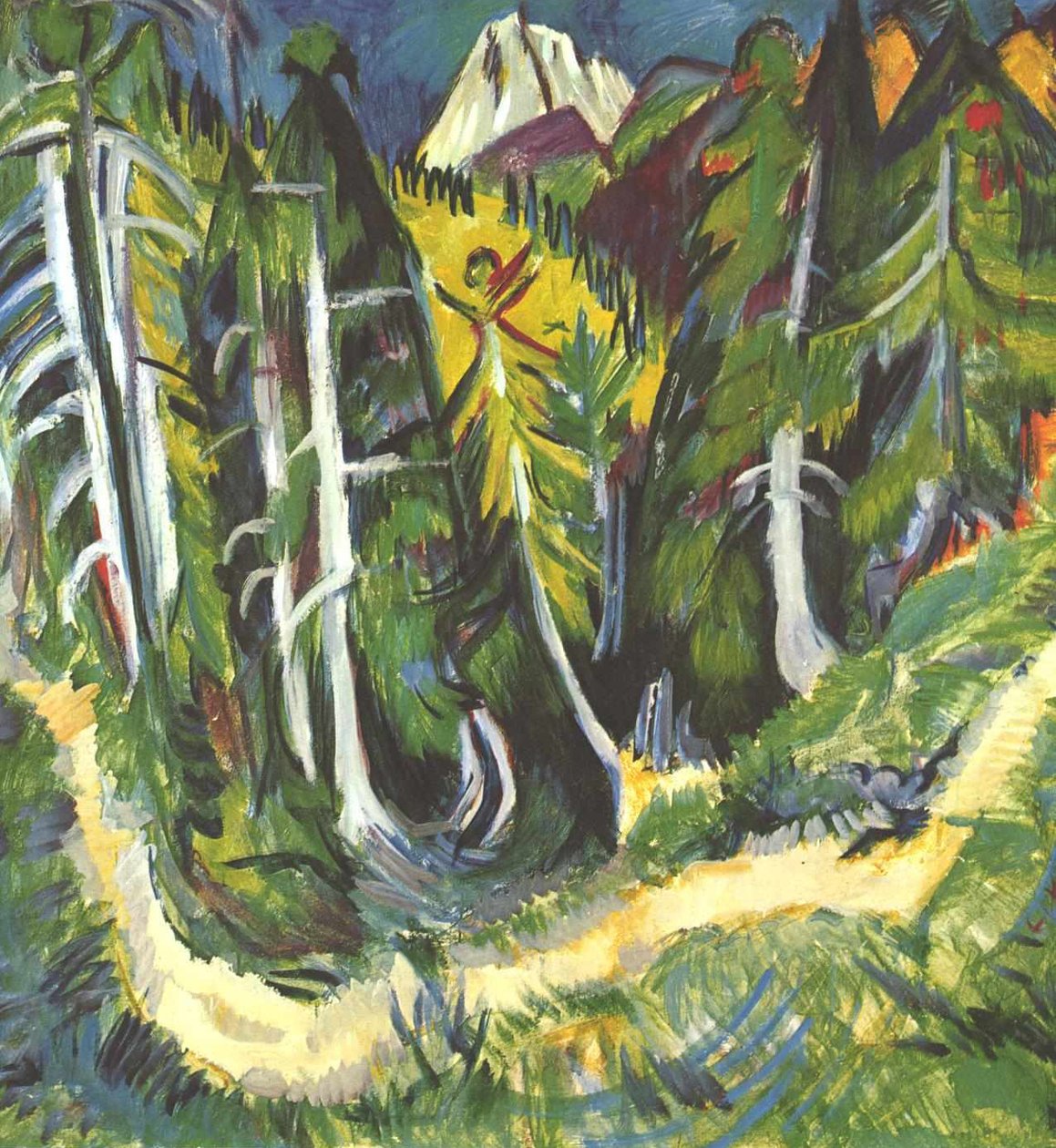 Leśny kanion autorstwa Ernst Ludwig Kirchner