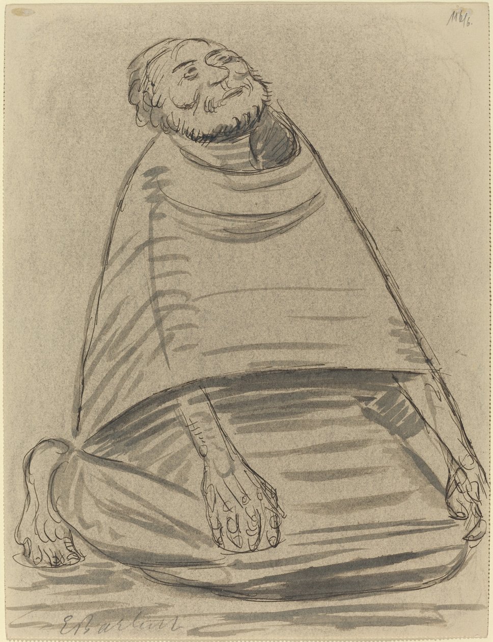 Mężczyzna klęczy autorstwa Ernst Barlach