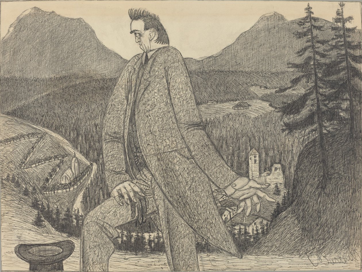 Człowiek z wysokości autorstwa Ernst Barlach