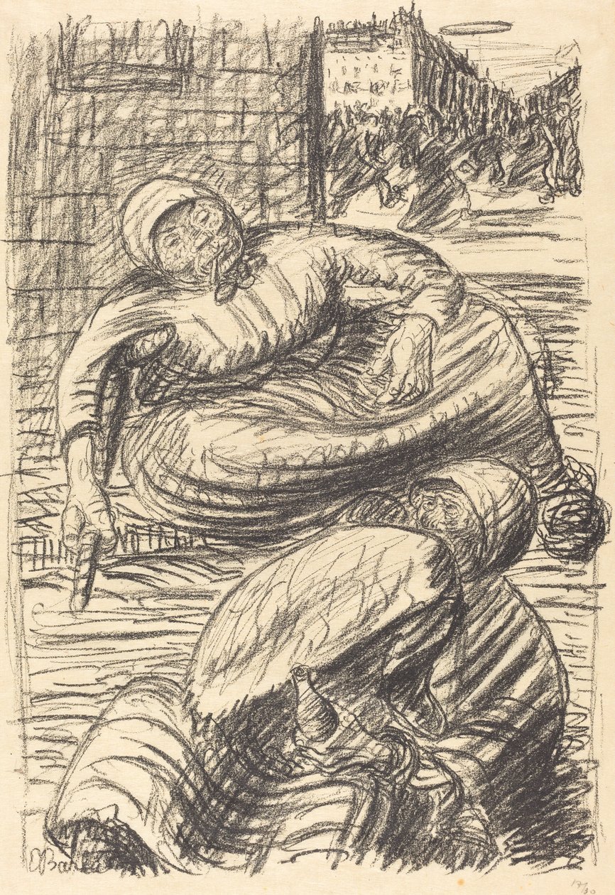Ulica w Warszawie, wyd. 1915. autorstwa Ernst Barlach