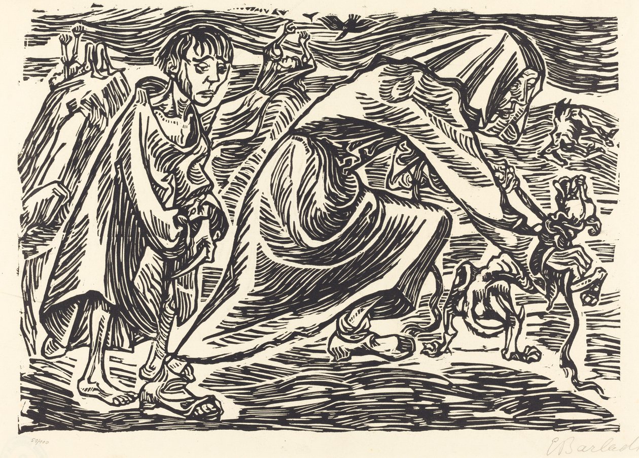 Łapacz psów, 1919. autorstwa Ernst Barlach