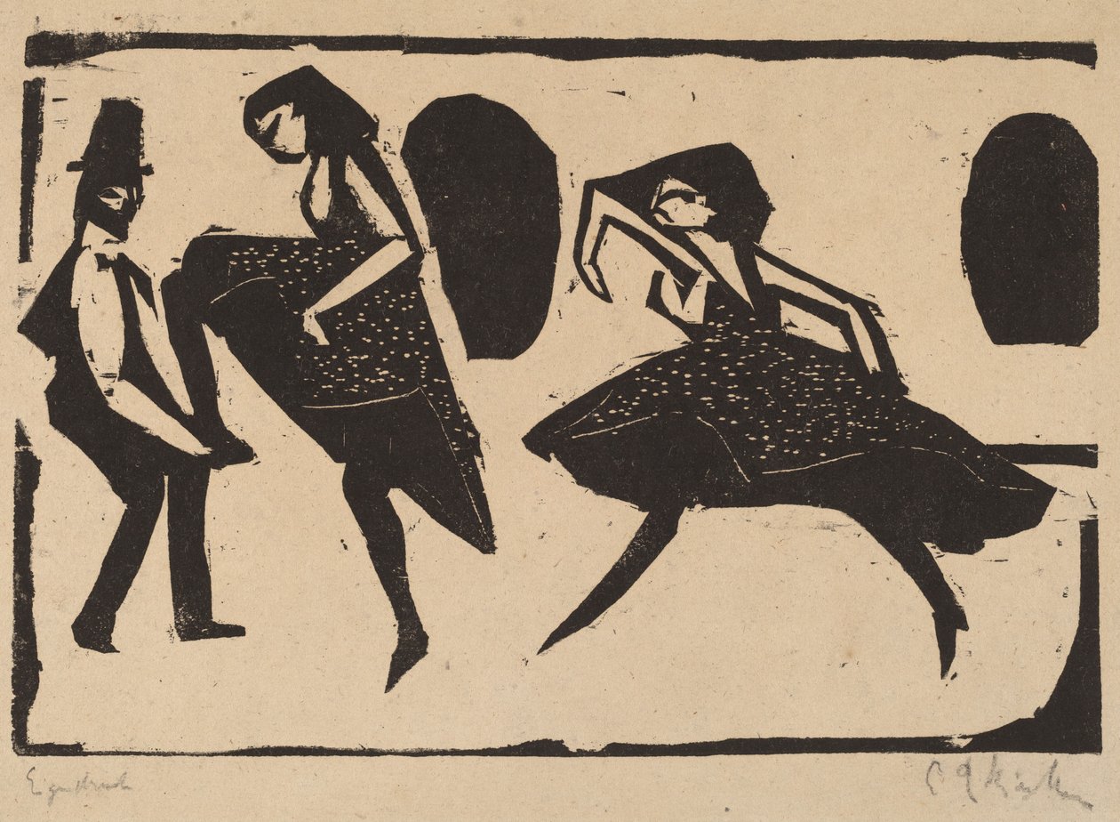 Taniec akrobatyczny, 1911. autorstwa Ernst Ludwig Kirchner