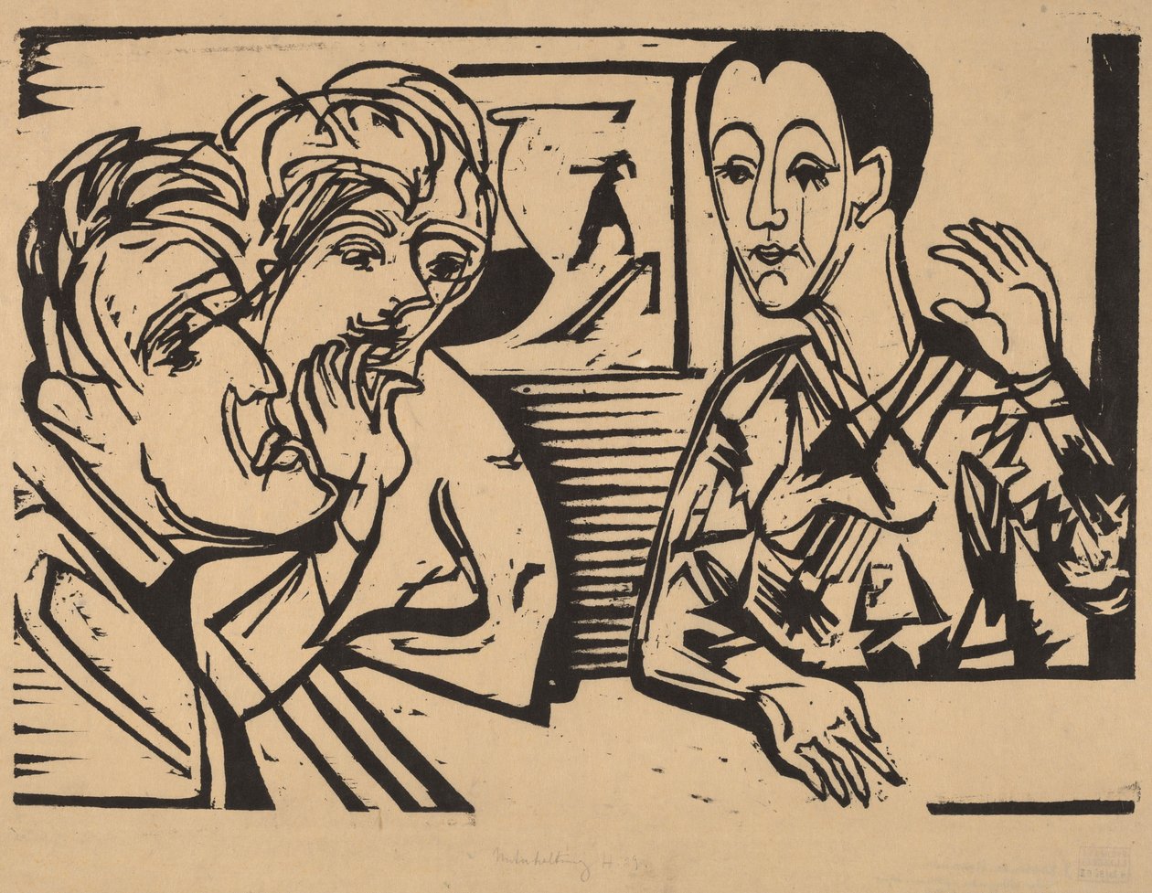 Rozmowa, 1929. autorstwa Ernst Ludwig Kirchner