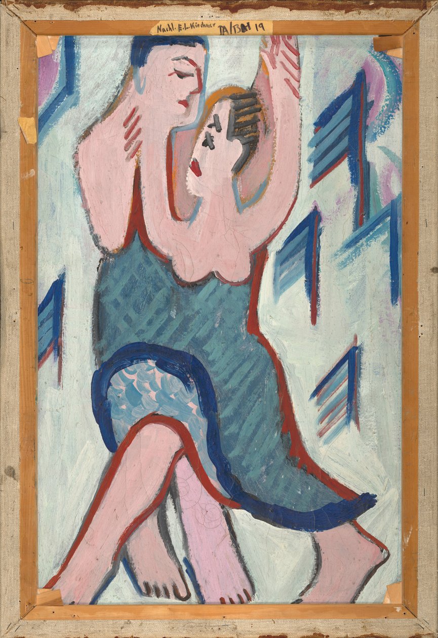 Tańcząca para na śniegu [rewers], 1928-1929. autorstwa Ernst Ludwig Kirchner