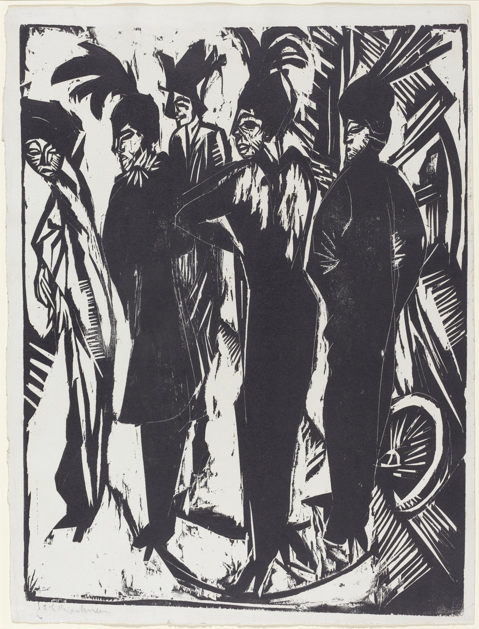 Pięć kobiet na ulicy, 1914. autorstwa Ernst Ludwig Kirchner