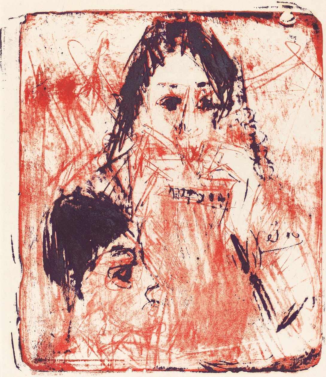 Harmonijkarz, 1919. autorstwa Ernst Ludwig Kirchner