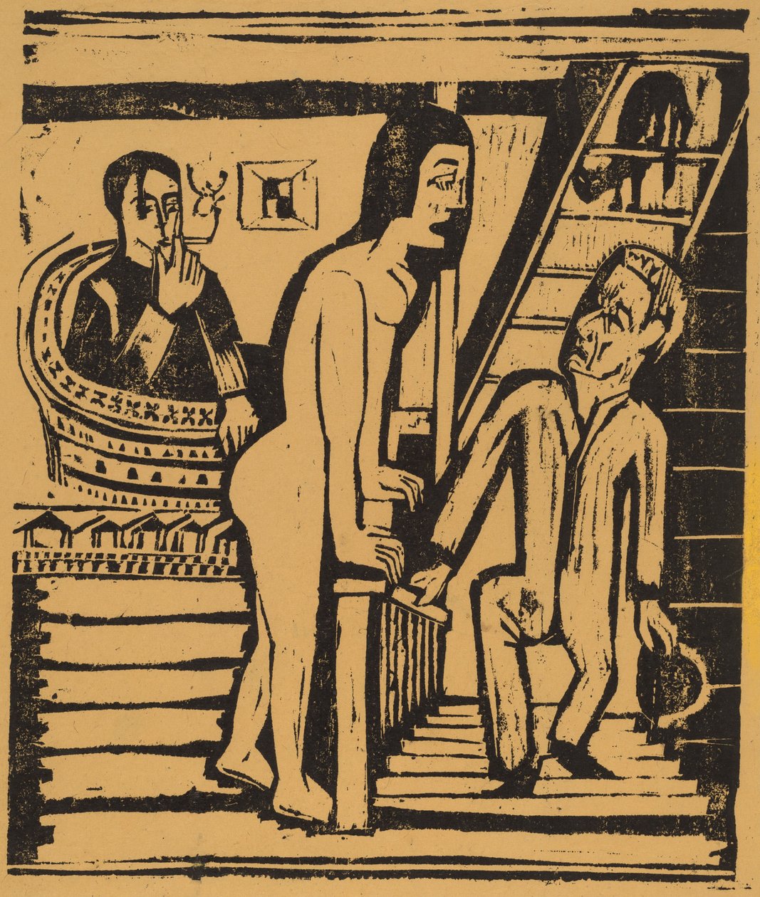 Wizyta, 1923. autorstwa Ernst Ludwig Kirchner