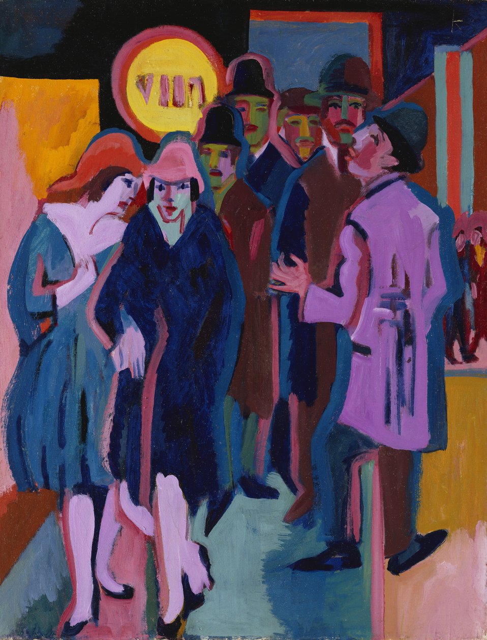 Nocna scena uliczna, 1925 autorstwa Ernst Ludwig Kirchner