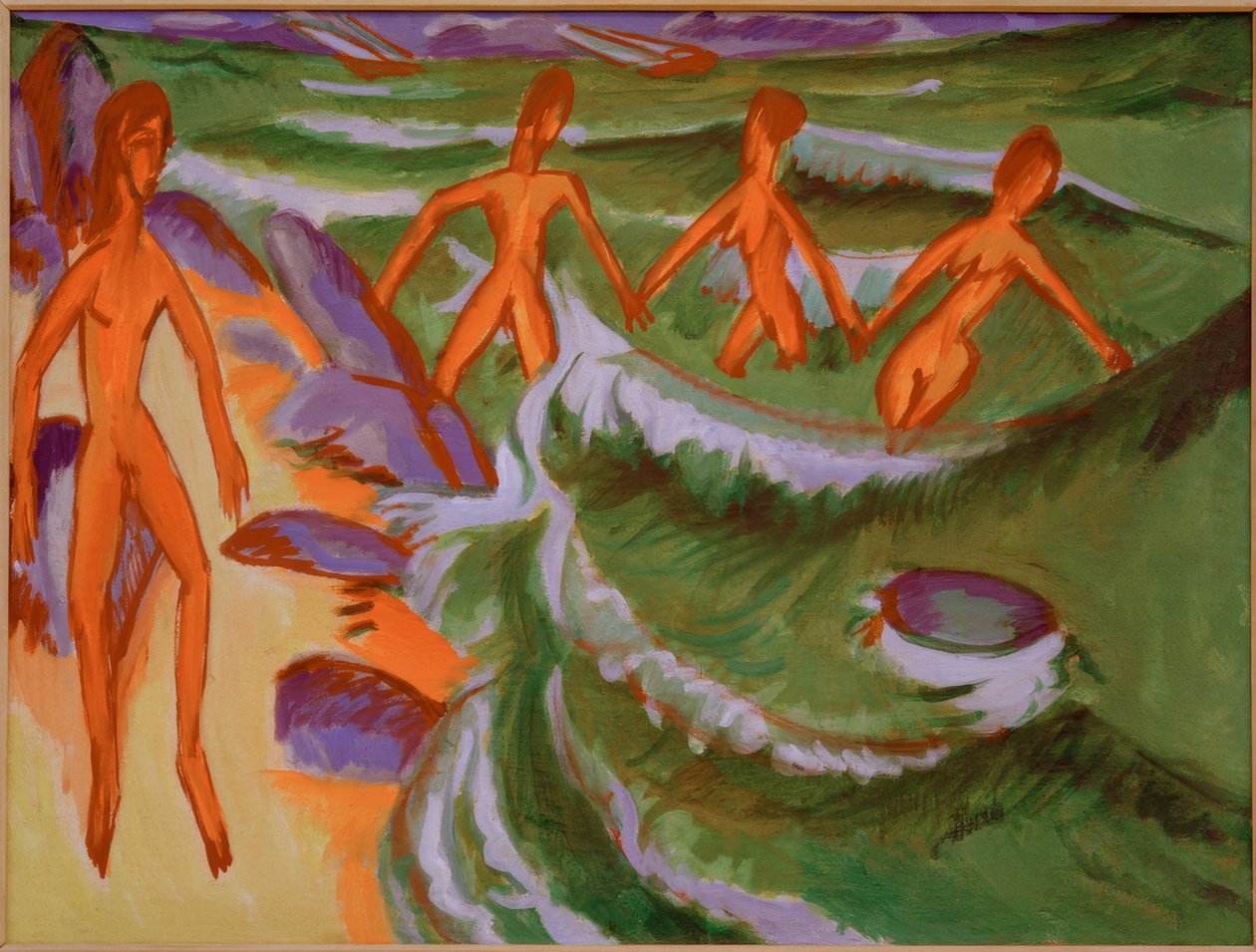 Kąpiących się na plaży (Fehmarn) autorstwa Ernst Ludwig Kirchner