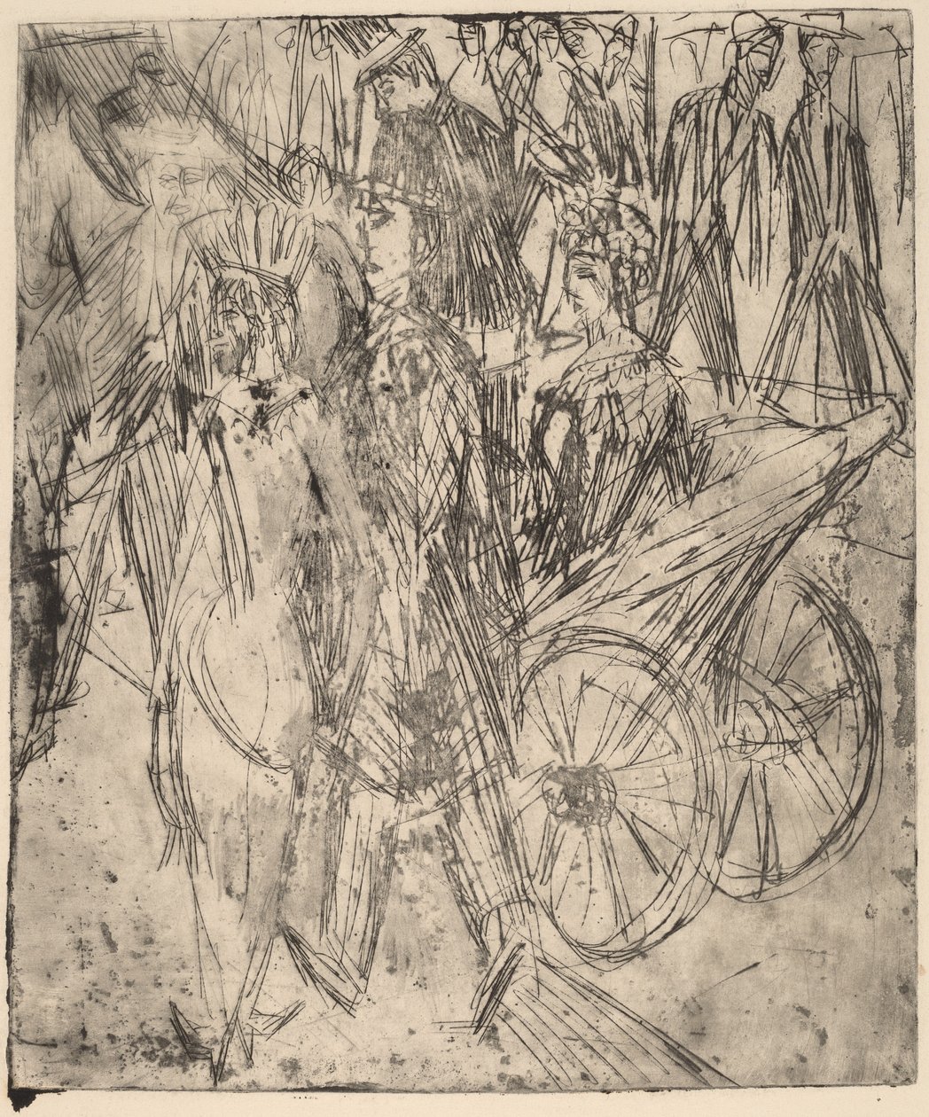 Para przed powozem autorstwa Ernst Ludwig Kirchner