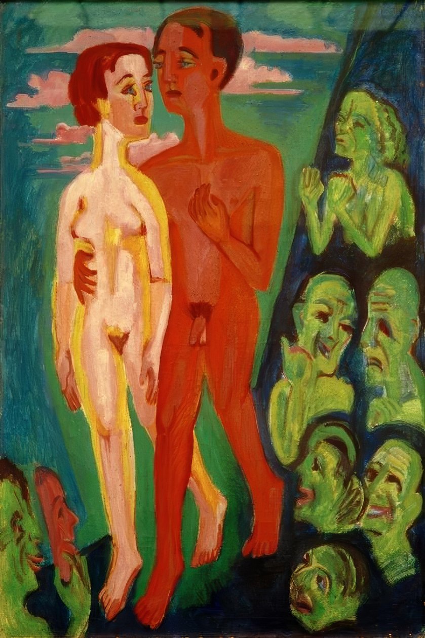 Para przed ludźmi autorstwa Ernst Ludwig Kirchner