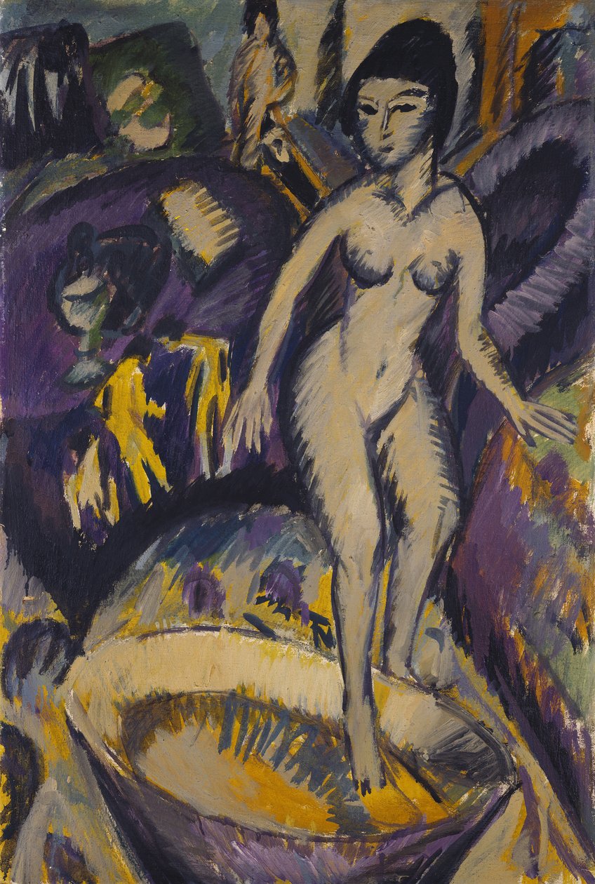 Akt kobiecy z wanną z hydromasażem, 1912 autorstwa Ernst Ludwig Kirchner