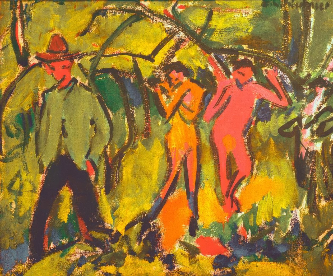 W lesie autorstwa Ernst Ludwig Kirchner
